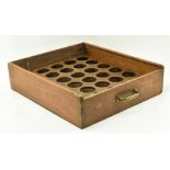 RETRO 20TH CENTURY TEAK DRINKING GLASSES CARRIER CASE