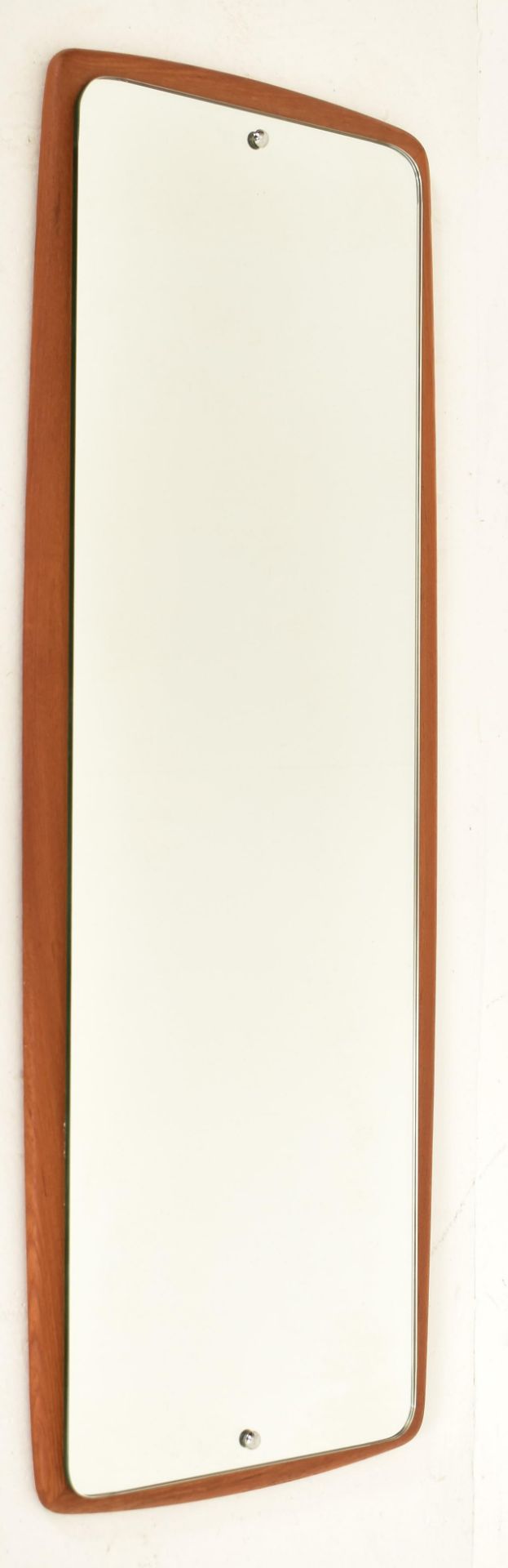 BRITISH MODERN DESIGN - MID CENTURY TEAK FRAMED WALL MIRROR - Image 2 of 4