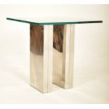 CONTEMPORARY GLASS & CHROME OCCASIONAL LOW COFFEE TABLE