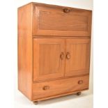 ERCOL - MODEL 469 - MID CENTURY ELM AND BEECH BUREAU