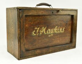 20TH CENTURY OAK CASED ENGINEERS WORKMAN'S TOOL CHEST