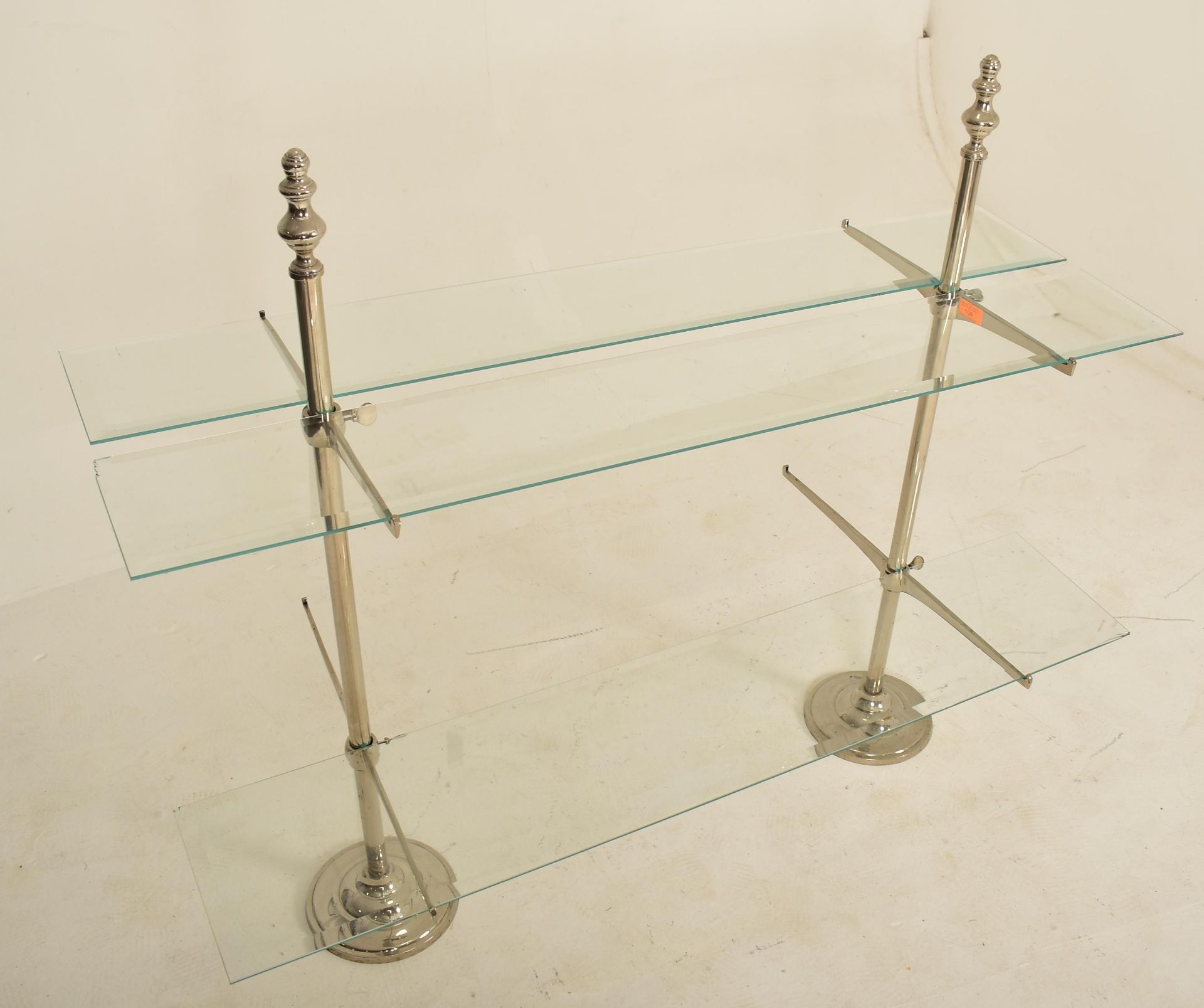 ART DECO CHROME AND GLASS SHOP DISPLAY STAND - Image 3 of 7