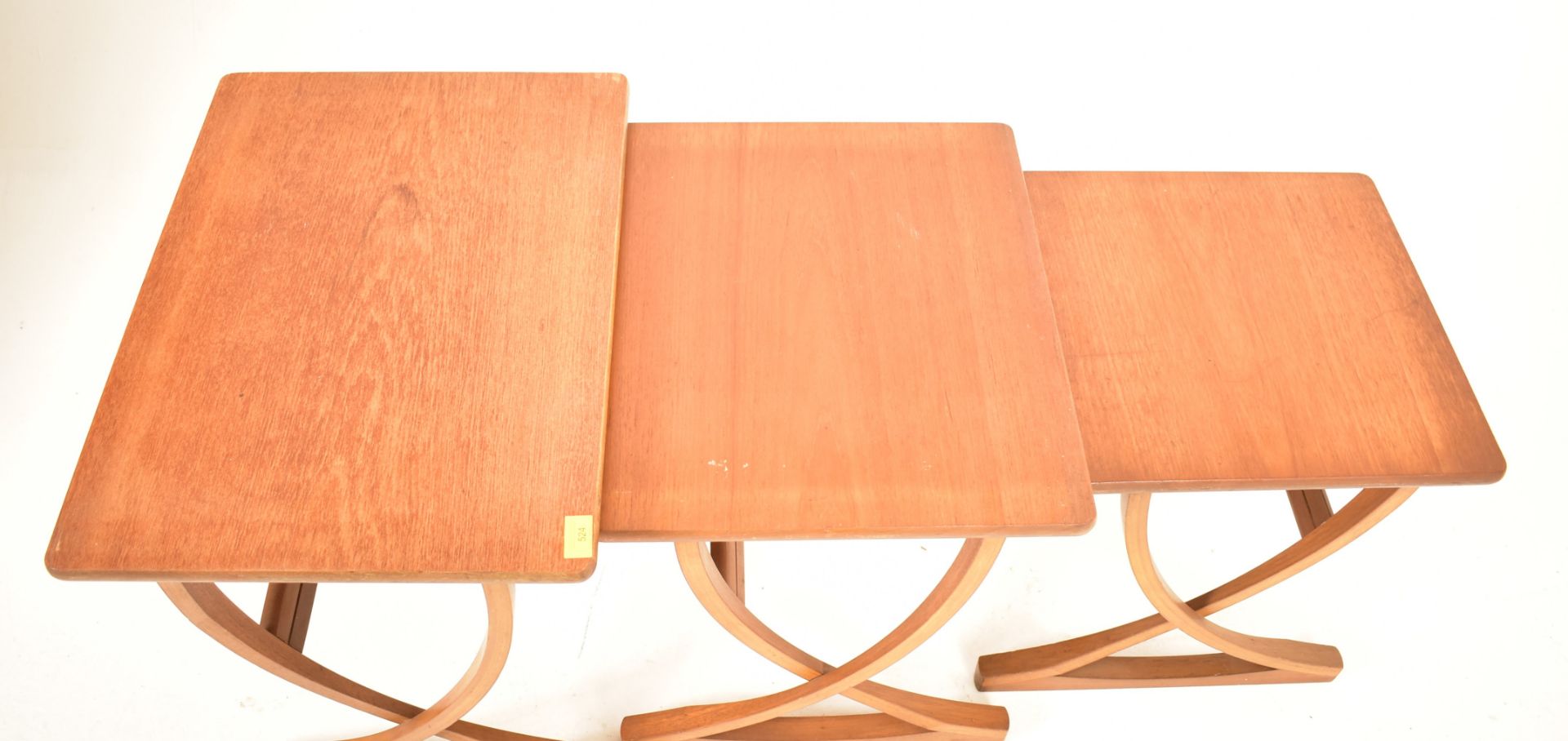 RETRO MID 20TH CENTURY NATHAN CITADEL TEAK NEST OF TABLES - Image 5 of 5