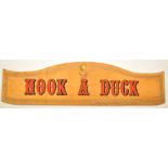 HOOK A DUCK - 20TH CENTURY FAIRGROUND PAINTED SIGN