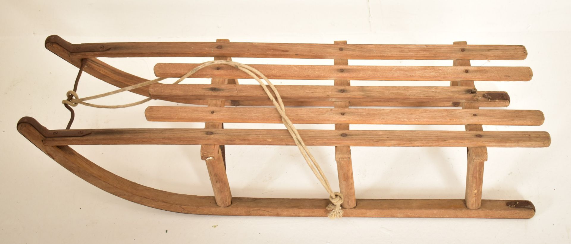 SELECTION OF VINTAGE WOODEN AND METAL SLEIGHS - Image 6 of 7
