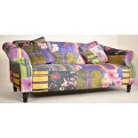 ANNA FABRIC - CONTEMPORARY DESIGNER THREE SEATER SOFA