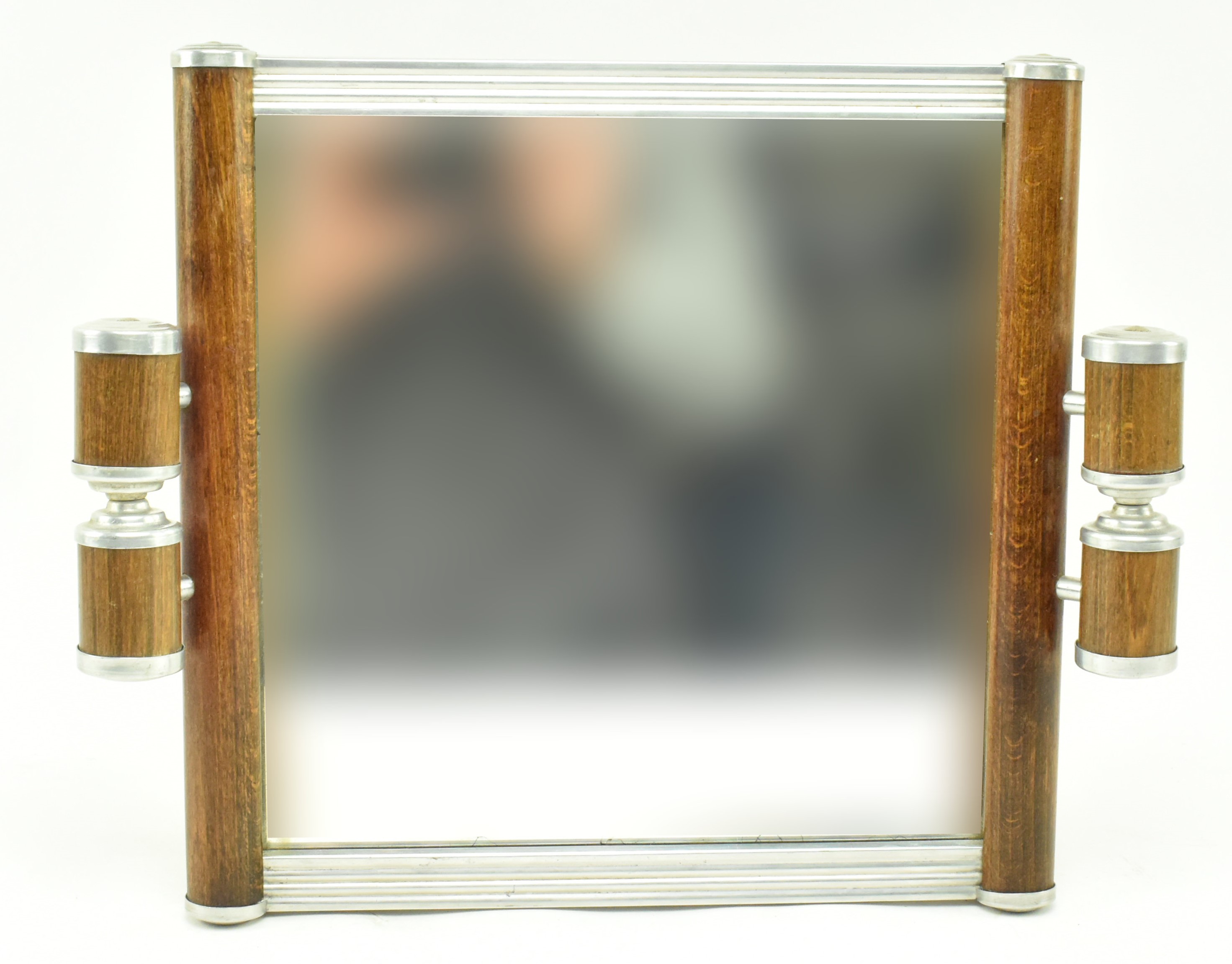FRENCH 1930S ART DECO WALNUT AND MIRRORED SERVING TRAY - Image 2 of 5