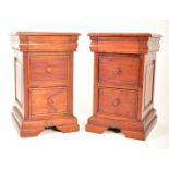 PAIR OF VINTAGE MAHOGANY BEDSIDE CHEST BY ANCIENT MARINERS