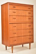 LEBUS FURNITURE - MID CENTURY TEAK UPRIGHT CHEST OF DRAWERS