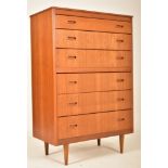 LEBUS FURNITURE - MID CENTURY TEAK UPRIGHT CHEST OF DRAWERS