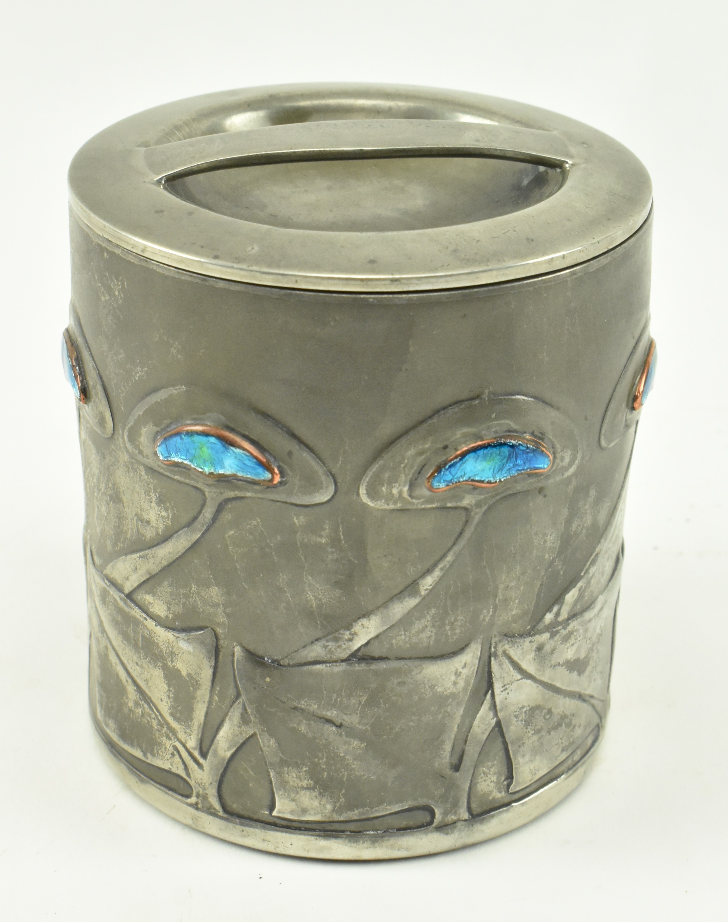 ARCHIBALD KNOX FOR LIBERTY - TUDRIC PEWTER BISCUIT BARREL - Image 2 of 6