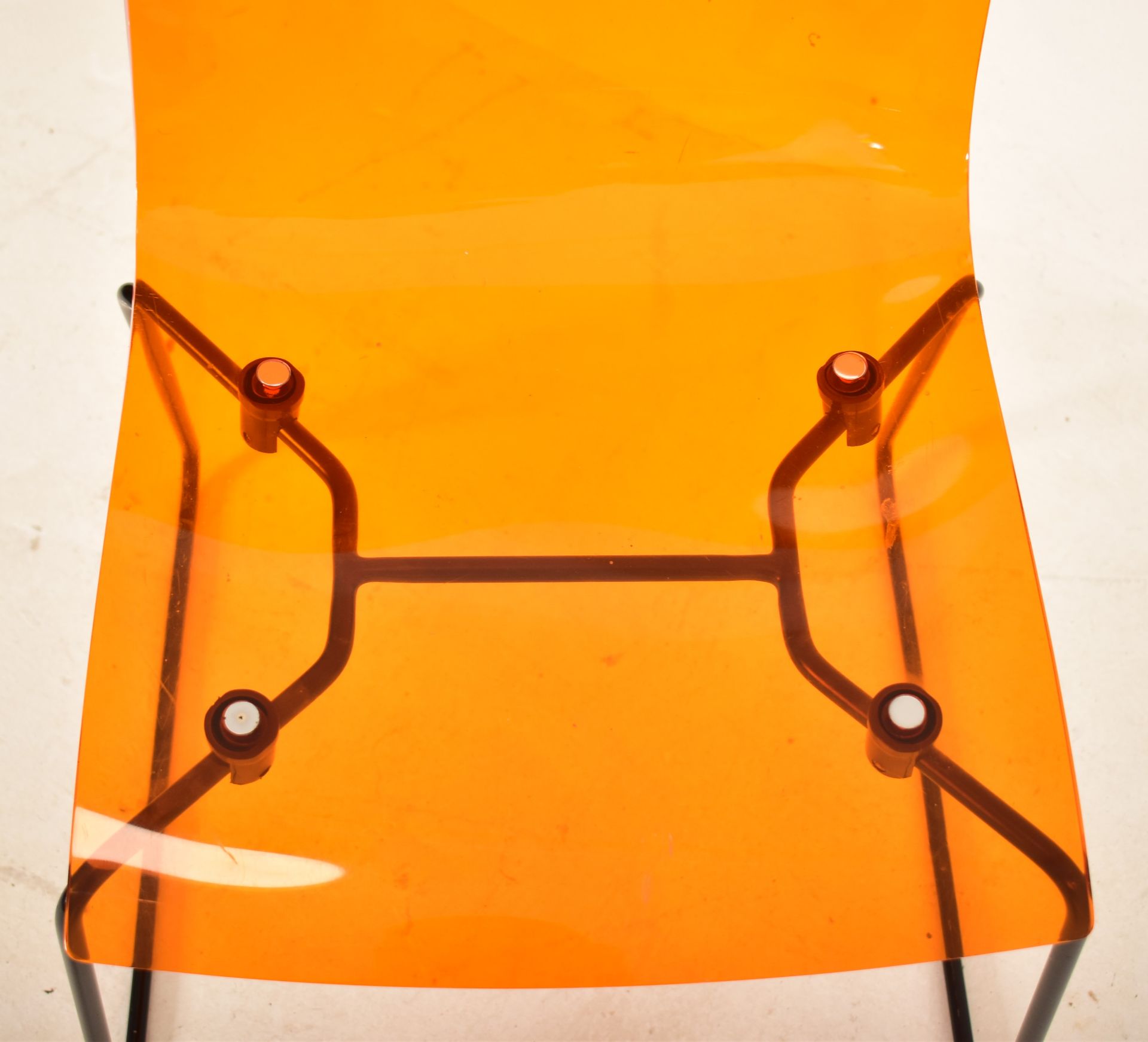 BELIEVED BO CONCEPT ACRYLIC & METAL OFFICE DESK CHAIR - Image 3 of 4