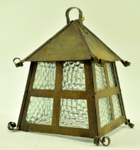 EARLY 20TH CENTURY ARTS & CRAFTS HANGING PORCH LANTERN