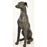 LARGE 20TH CENTURY ART DECO INFLUENCED RESIN GREYHOUND