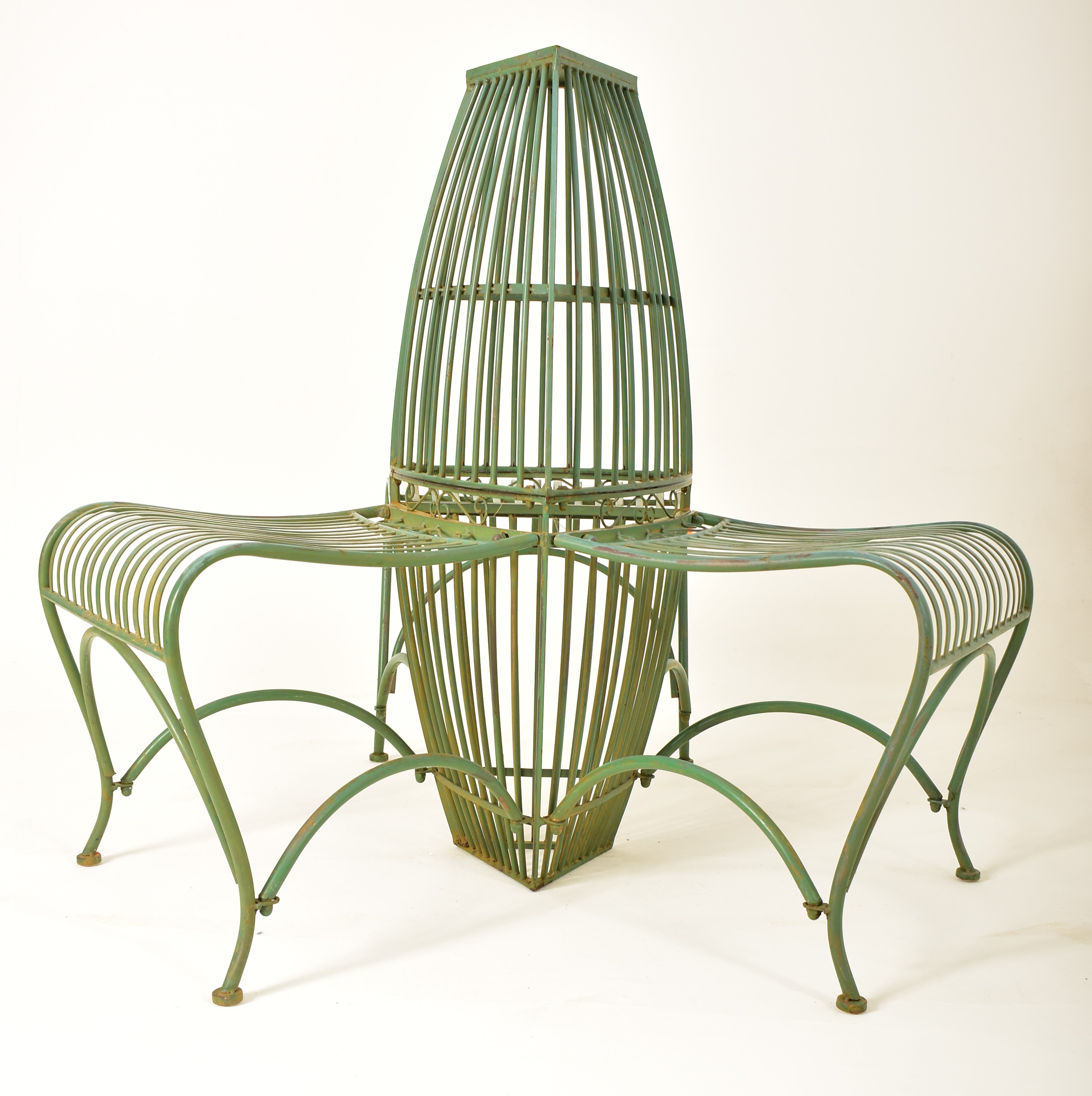 CONTEMPORARY VICTORIAN STYLE THREE SEATER GARDEN BENCH