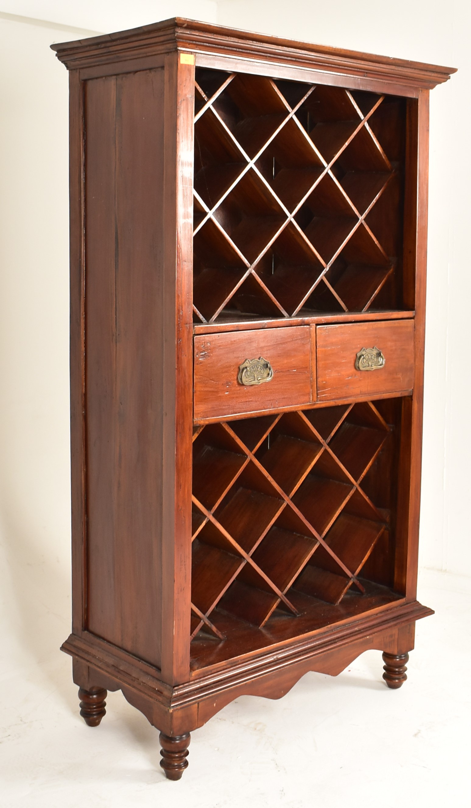 20TH CENTURY HARDWOOD WINE CABINET ON FEET - Image 5 of 7