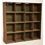 VINTAGE 20TH CENTURY INDUSTRIAL PIGEON HOLE CABINET