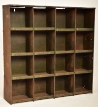 VINTAGE 20TH CENTURY INDUSTRIAL PIGEON HOLE CABINET