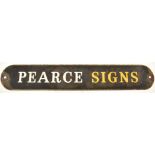 VINTAGE ENAMEL SHOP SIGN FOR 'PEARCE SIGNS'