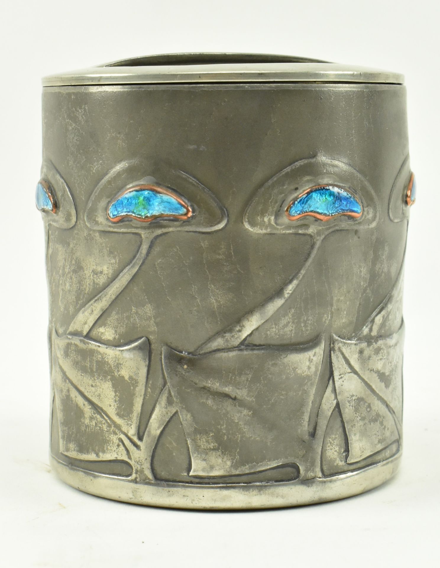 ARCHIBALD KNOX FOR LIBERTY - TUDRIC PEWTER BISCUIT BARREL