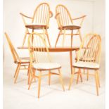 ERCOL - MID CENTURY BLONDE BEECH ELM DINING SUITE