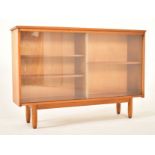 MID CENTURY TEAK AND GLASS DISPLAY CABINET / BOOKCASE