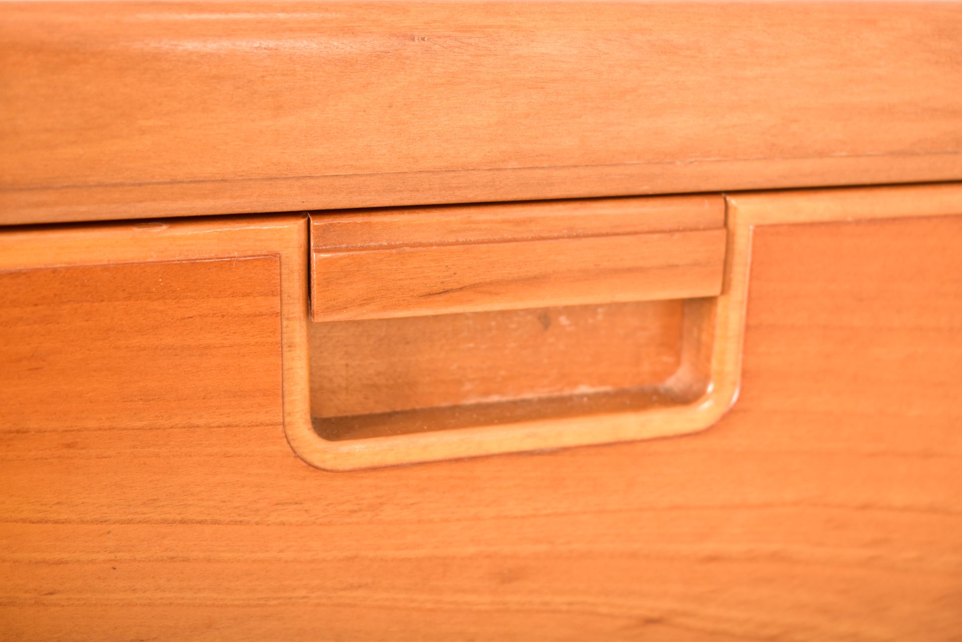 DANISH MID CENTURY TEAK FALL FRONT SECRETARY CHEST OF DRAWERS - Image 4 of 5