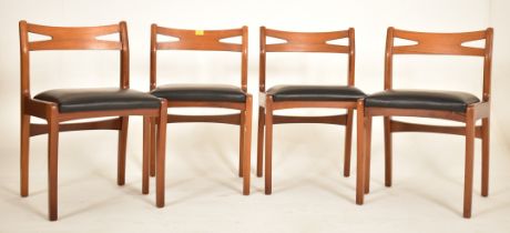 NATHAN FURNITURE - SET OF FOUR TEAK FRAMED DINING CHAIRS
