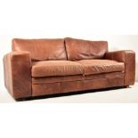 CONTEMPORARY BRITISH DESIGN TWO SEATER LEATHER SOFA