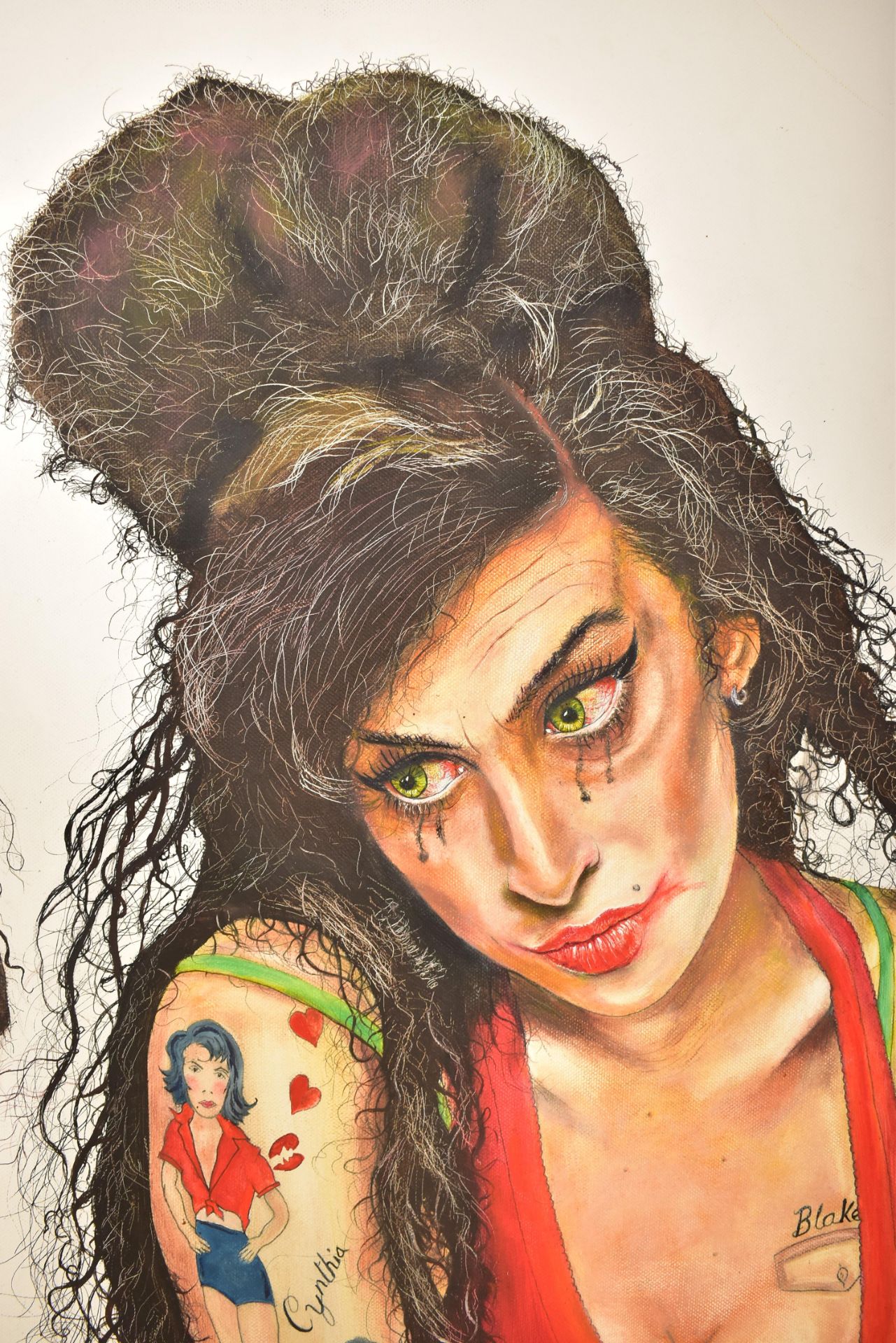 CONTEMPORARY ACRYLIC ON CANVAS PAINTING OF AMY WINEHOUSE - Image 4 of 5