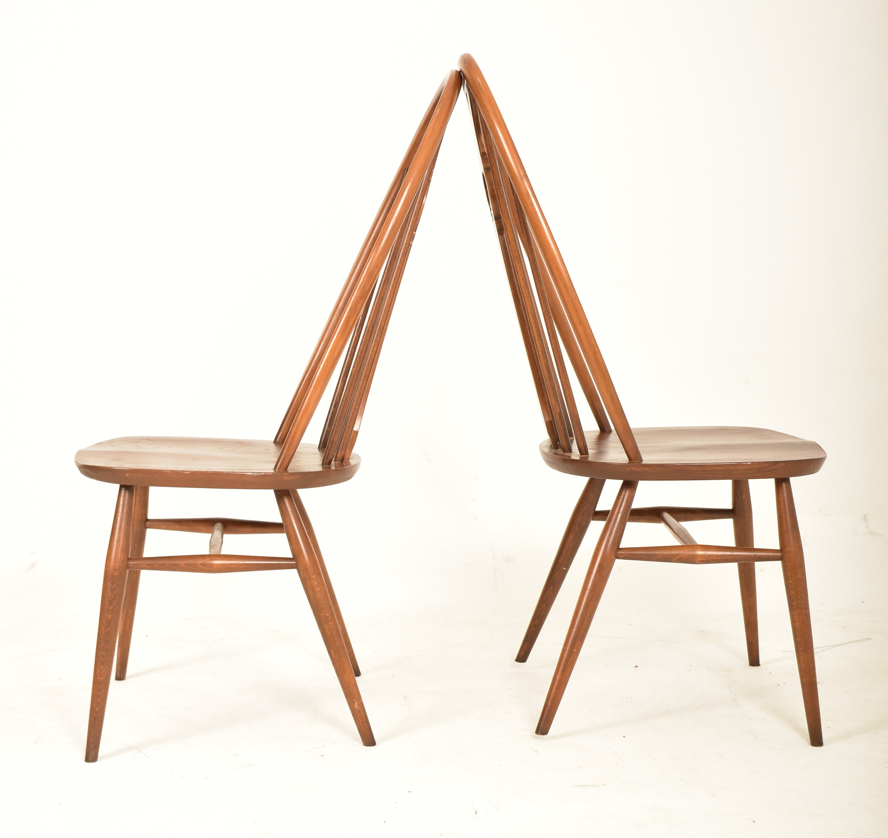 FIVE MID CENTURY ERCOL WINDSOR SWAN-BACK DINING CHAIRS - Image 3 of 4