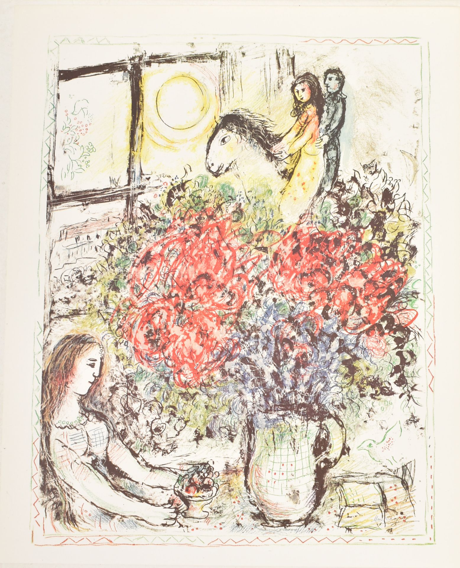 FOUR VINTAGE MARC CHAGALL OFFSET LITHOGRAPHS POSTERS - Image 3 of 6