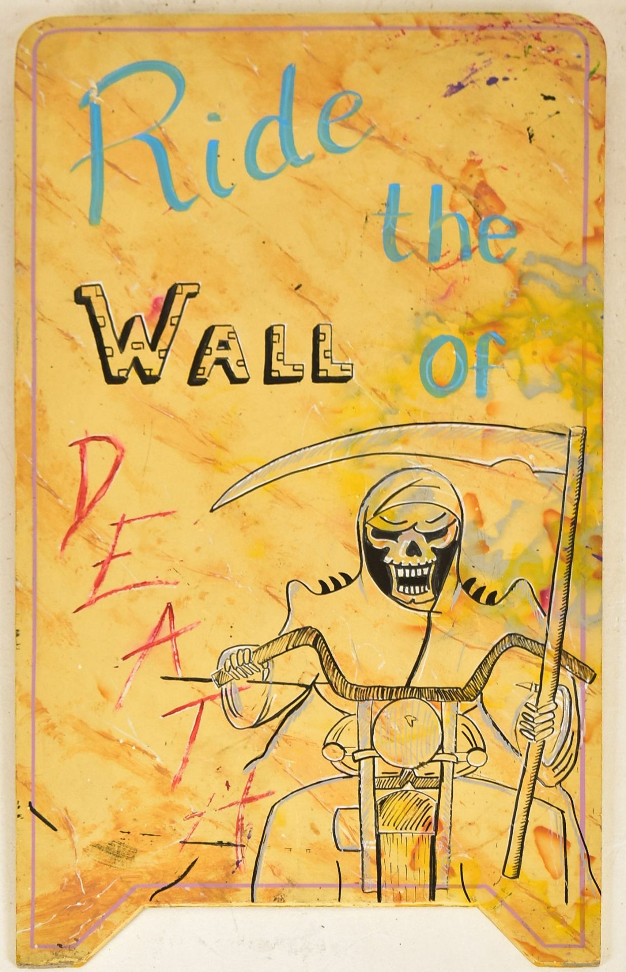 RIDE THE WALL OF DEATH - 20TH CENTURY FAIRGROUND SIGN