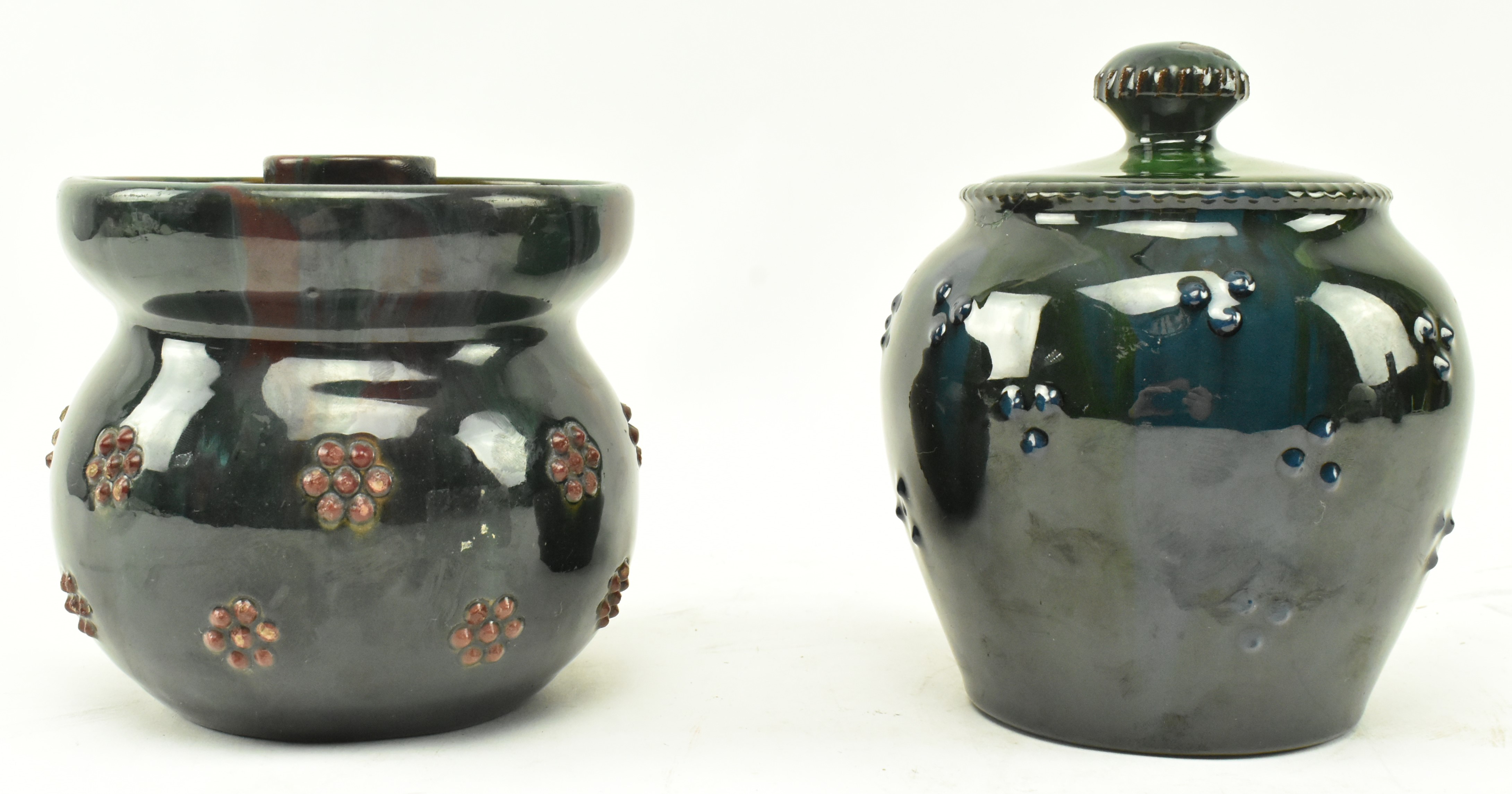 ELTONWARE POTTERY, CLEVEDON - TWO LIDDED TOBACCO JARS - Image 6 of 6