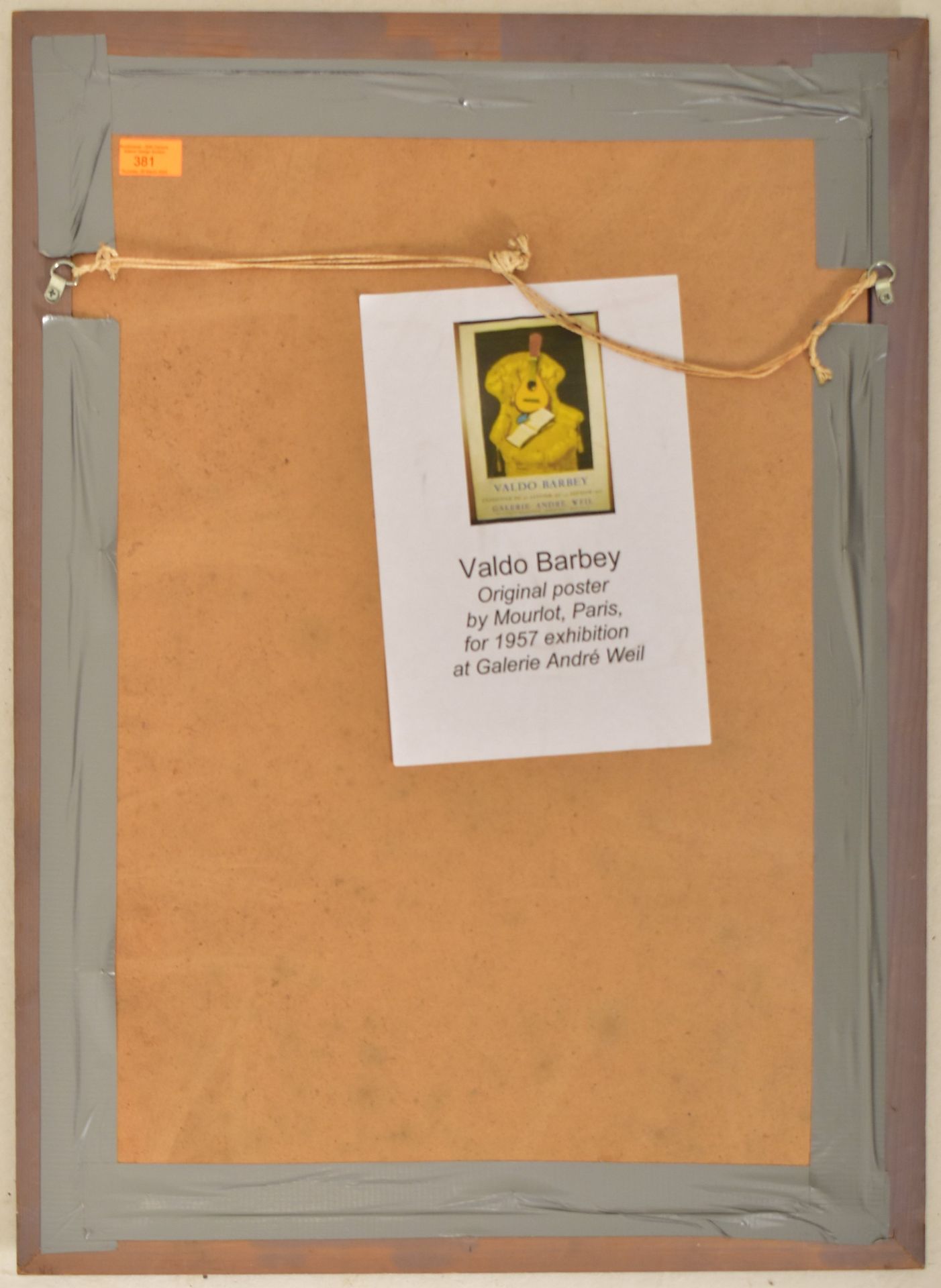 VALDO BARBEY - MID CENTURY EXHIBITION ADVERTISING POSTER - Image 4 of 4