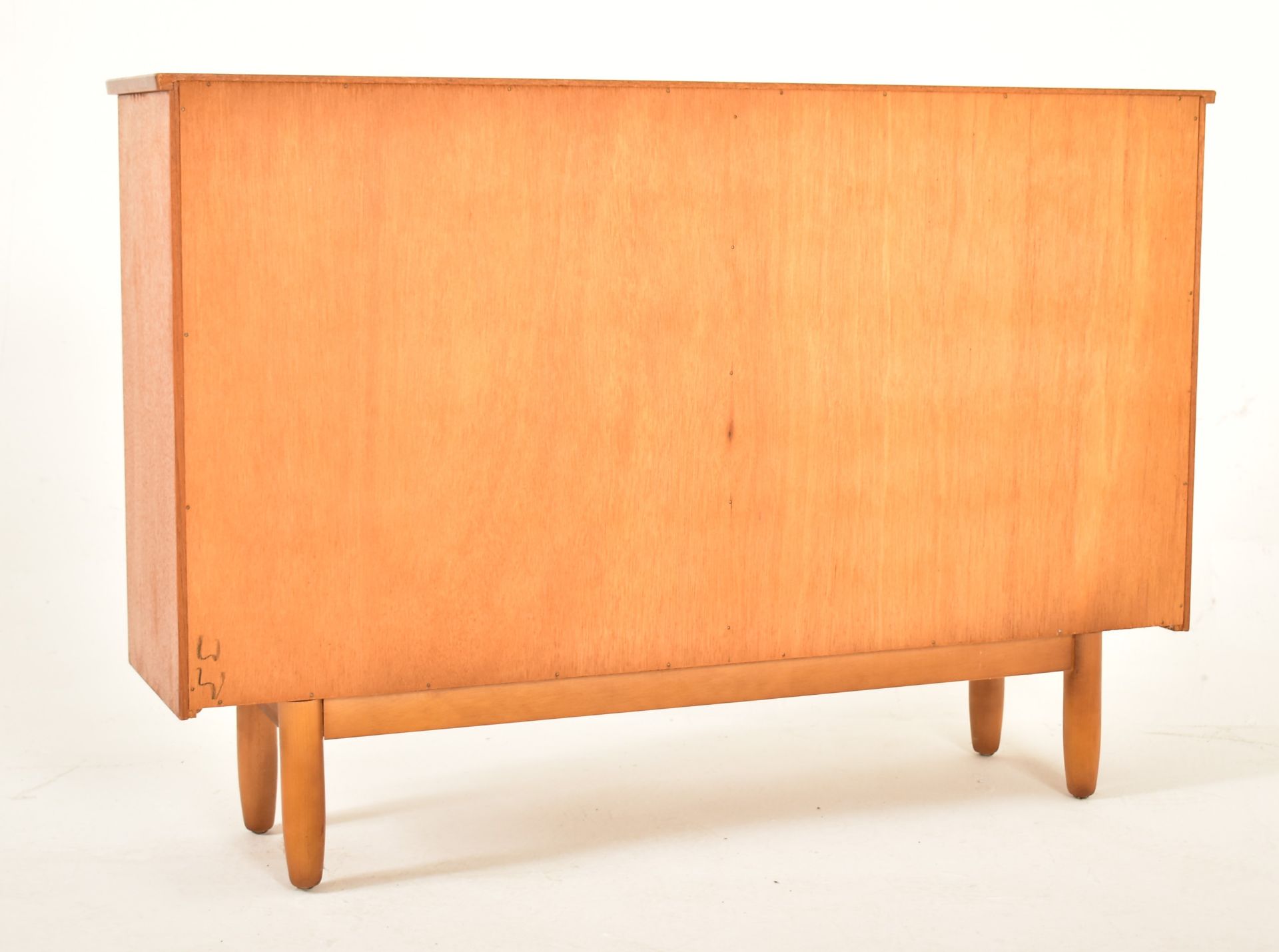 MID CENTURY TEAK AND GLASS DISPLAY CABINET / BOOKCASE - Image 5 of 6