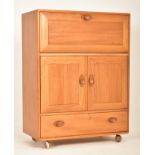 ERCOL - MODEL 469 - 1960S BEECH AND ELM SERVING CABINET