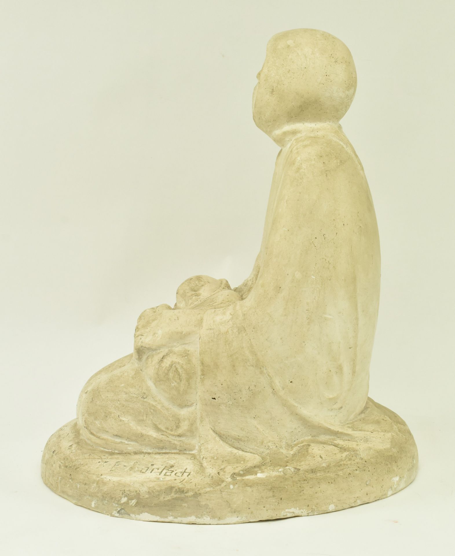ATTRIBUTED TO ERNST BARLACH - WOMAN WITH CHILD PLASTER FIGURE - Image 3 of 7