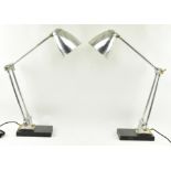 PAIR OF LARGE 20TH CENTURY CHROME & SLATE INDUSTRIAL LAMPS