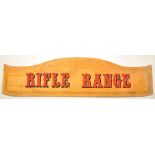 RIFLE RANGE - 20TH CENTURY FAIRGROUND PAINTED SIGN