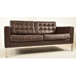 FLORENCE KNOLL STYLE - CONTEMPORARY TWO SEATER SOFA