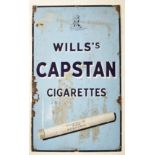 WILLS CAPSTAN CIGARETTES - VINTAGE ADVERTISING ENAMEL SIGN