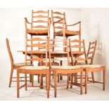 ERCOL - SAVILLE - EXTENDING DINING TABLE AND EIGHT CHAIRS