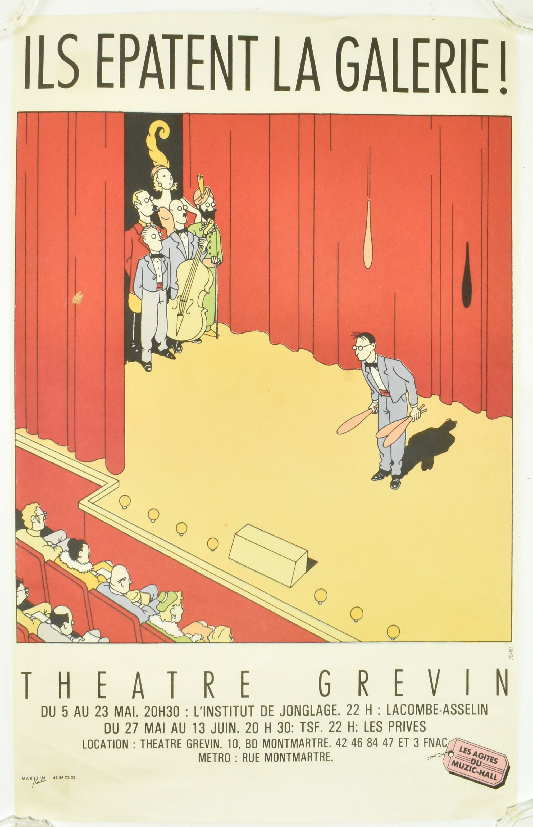 ILS EPATENT LA GALERIE - THEATRE GREVIN MUSIC HALL POSTER