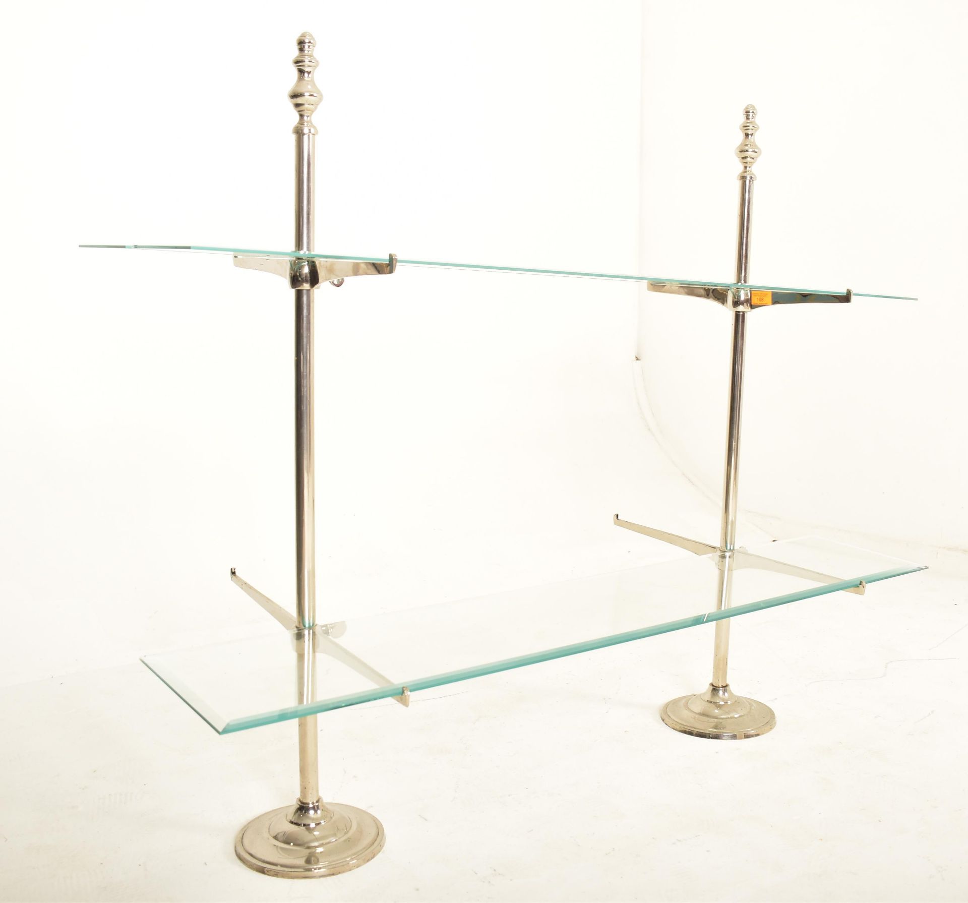 ART DECO CHROME AND GLASS SHOP DISPLAY STAND