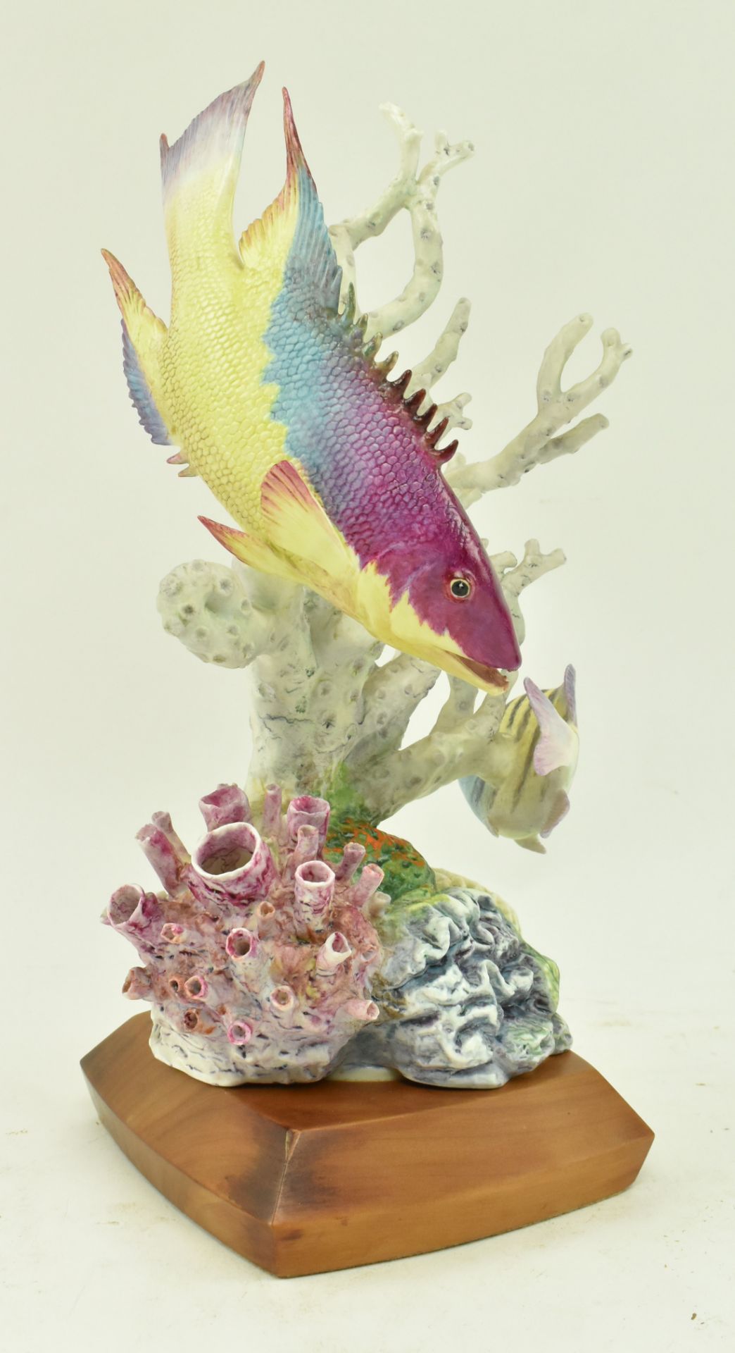 1950S ROYAL WORCESTER FISH SCULPTURE BY RON VAN RUYCKEVELT