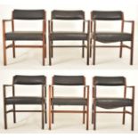 ALFRED COX - MATCHING SET OF SIX TEAK FRAMED DINING CHAIRS
