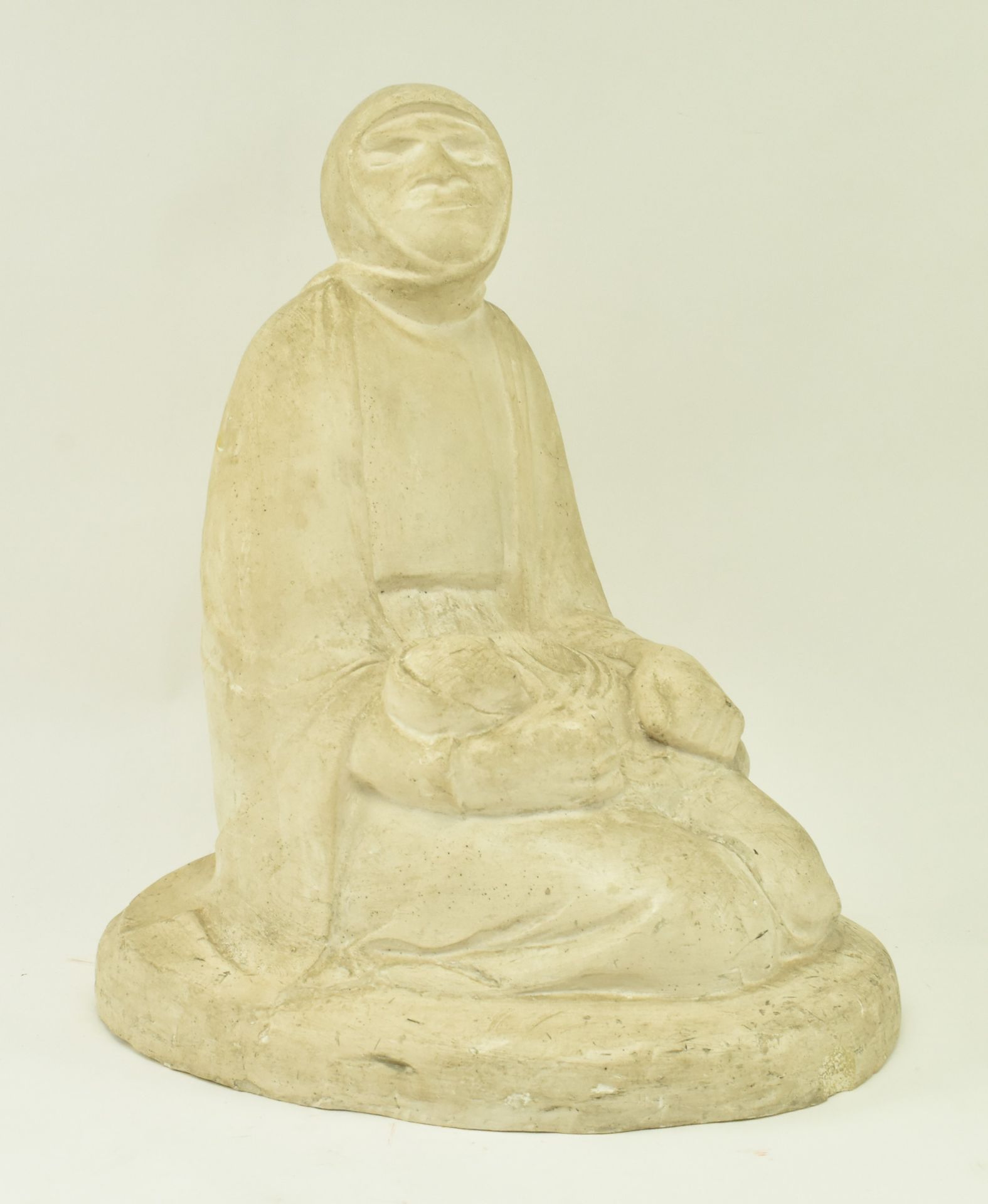 ATTRIBUTED TO ERNST BARLACH - WOMAN WITH CHILD PLASTER FIGURE