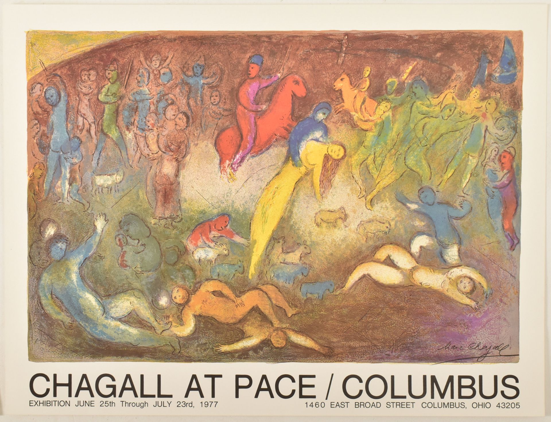 FOUR VINTAGE MARC CHAGALL OFFSET LITHOGRAPHS POSTERS - Image 2 of 6