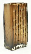 WHITEFRIARS - CINNAMON BAMBOO 1960S GLASS VASE